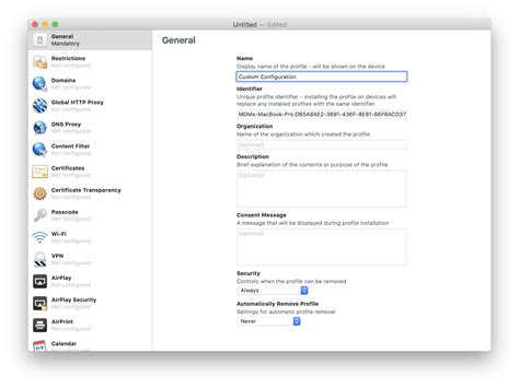 smart-card configuration profile|apple configuration profiles.